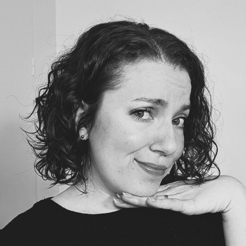 Quirky self-portrait of the author Andrea Conner