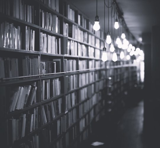 Image from unsplash of a library